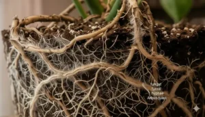 Illustration showing the recommended height for hanging winter grow lights for indoor plants to ensure optimal coverage without heat damage.