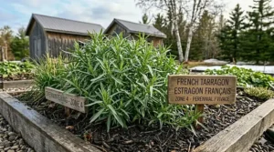 Peppermint growing in a terracotta pot on a Canadian patio, an easy-to-grow perennial herb from seed for Zone 4.