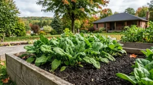 A gardening timeline for planting spinach seeds for fall harvest in Canada, highlighting late summer sowing dates.