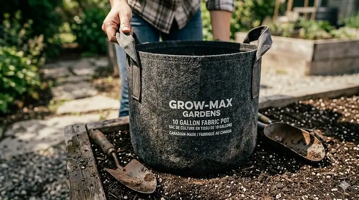 10 gallon fabric pots for Canadian gardens: durable sacs de culture for healthier roots.