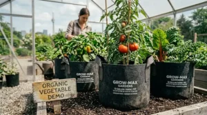 Foldable 10 gallon fabric pots for convenient off-season storage in Canadian climates.