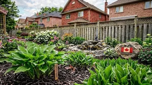 Maintaining garden tools by oiling pruning shears blades.