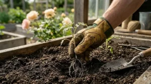 Flexible gardening gloves providing high sensitivity for delicate seed planting and transplanting small seedlings.