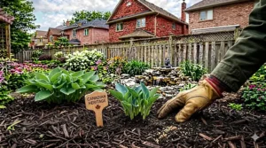 Using heavy-duty anvil pruners to remove stiff, dry woody growth.