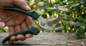 Spring-loaded design for smooth operation of left-handed shears.