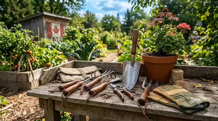 Complete garden tool set for Canadian soil | Ensemble d'outils de jardinage pour sol canadien