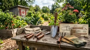 Ergonomic hand trowel for planting in garden beds | Transplantoir ergonomique pour le jardinage