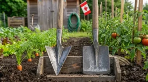 Side-by-side selection of a warren hoe vs regular hoe for different gardening tasks.