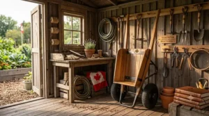 Sturdy wheelbarrow for hauling soil and mulch | Brouette robuste pour transporter terre et paillis