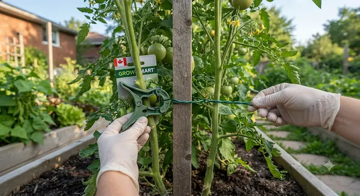 Comparison of reusable plant clips and twist ties for Canadian gardening setups. reusable plant clips vs twist ties for gardening