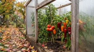 An 8x10 greenhouse for small farms extending the harvest season during cool autumn weather in Ontario.